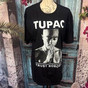 2Pac Tupac black Trust Nobody Graphic T-shirt NWT, size‎ large and x large